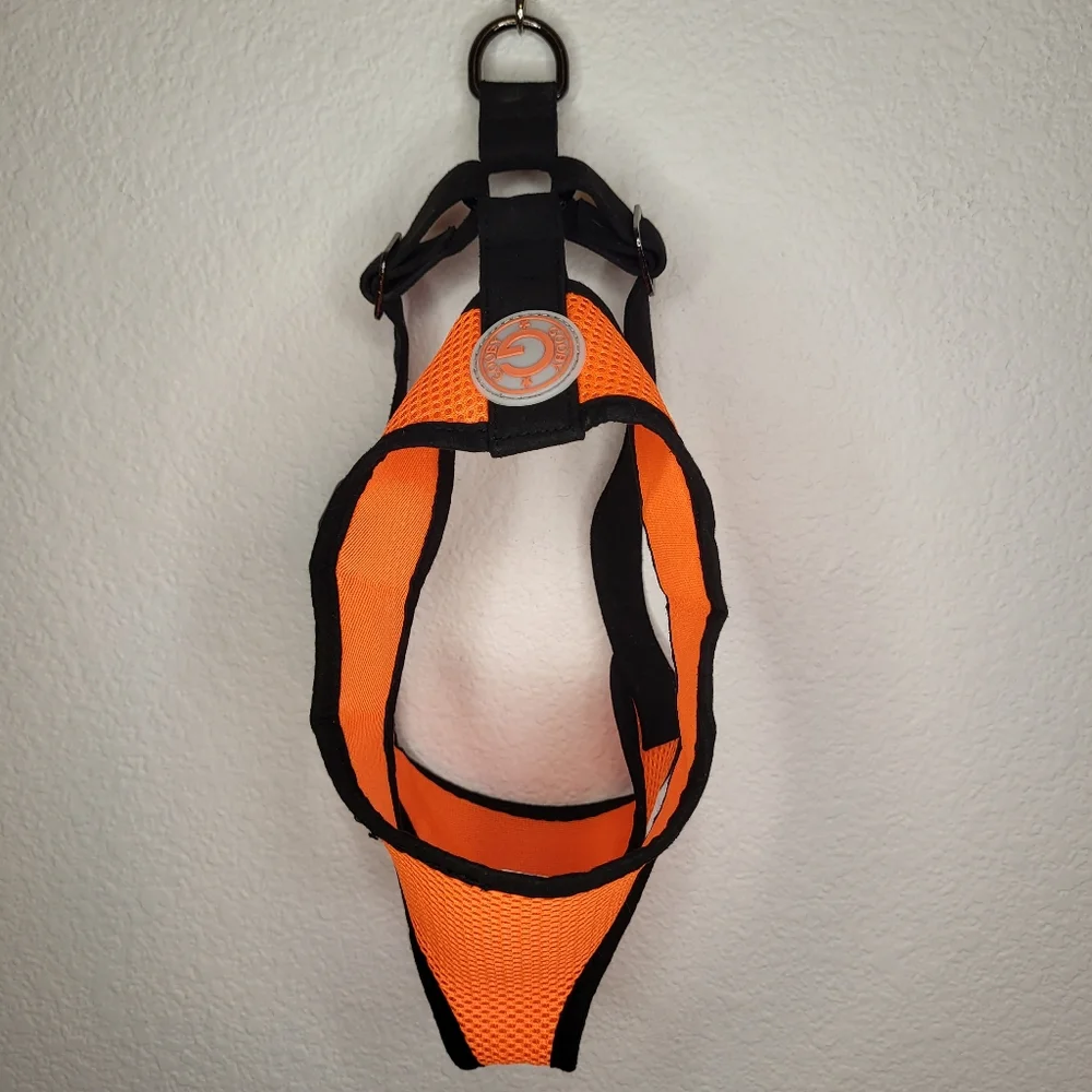Dog safety harness in bright orange for Large dogs